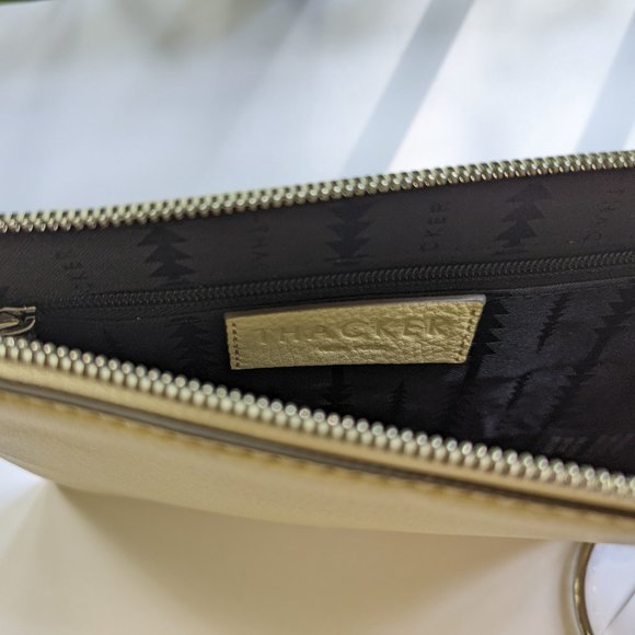 THACKER Gable Leather Travel Bag Wristlet in Soft Butter Yellow NEW - Picture 5 of 6